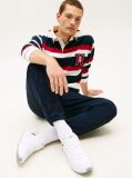 White Signature Tape Trainers With Leather  Men