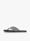 Negru Chambray Jacquard Slapi Din In Pur  Barbati