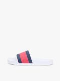 White Flag Strap Pool Slides  Men