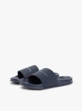 Blue Logo Textured Pool Slides  Men