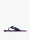 Blue Crest Patch Webbing Strap Flip-Flops  Men