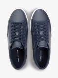 Blue Signature Midsole Lace-Up Trainers With Leather  Men