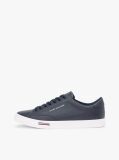 Blue Signature Midsole Lace-Up Trainers With Leather  Men