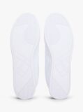 White Contrast Heel Trainers With Leather  Men