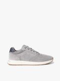 Gri Adidasi Din Piele Suede Cu Textura Mixta  Barbati