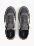Blue Adidasi Din Piele Cu Texturi Mixte  Barbati
