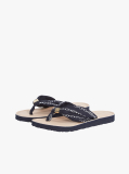 Blue Flip-flops Cu Placa Monogramata Eleganta  Femei