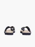 Blue Flip-flops Cu Placa Monogramata Eleganta  Femei