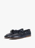 Blue Pantofi Boat Din Piele Cu Monograma TH  Femei