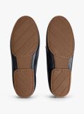 Blue Pantofi Boat Din Piele Cu Monograma TH  Femei