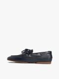 Blue Pantofi Boat Din Piele Cu Monograma TH  Femei