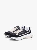 Negru Adidasi Chunky Din Piele Suede Cu Sireturi  Femei