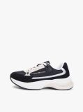 Negru Adidasi Chunky Din Piele Suede Cu Sireturi  Femei