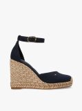 Blue Canvas High Wedge Espadrilles  Women