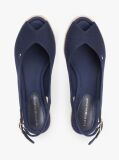 Blue Espadrile Cu Talpa Inalta Si Curea Din Canepa  Femei