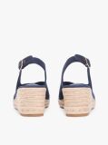 Blue Espadrile Cu Talpa Inalta Si Curea Din Canepa  Femei