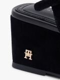 Black Suede TH Monogram Wedge Sandals  Women