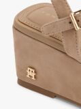Brown Suede TH Monogram Wedge Sandals  Women