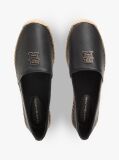 Black TH Monogram Leather Espadrilles  Women