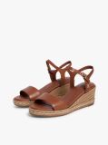 Brown TH Monogram Leather Wedge Espadrilles  Women
