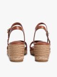 Brown TH Monogram Leather Wedge Espadrilles  Women