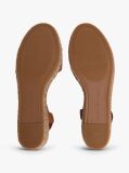 Brown TH Monogram Leather Wedge Espadrilles  Women