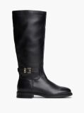 Negru Cizme Din Piele Cu Monogramma TH  Femei