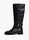 Negru Cizme Din Piele Cu Monogramma TH  Femei