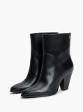 Negru Botine Din Piele Cu Toc Stileto   Femei