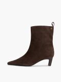 Maro Botine Kitten Din Suede Cu Toc  Femei