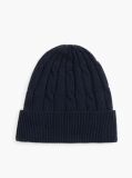 Blue Kids' Flag Embroidery Cable Knit Beanie  Kids Unisex