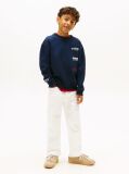 Blue Varsity Mixed Graphic Crew Neck Sweatshirt  Boys