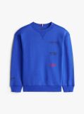 Blue Varsity Mixed Graphic Crew Neck Sweatshirt  Boys