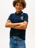 Blue Graphic Polo Knit Polo Shirt  Boys