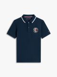Blue Graphic Polo Knit Polo Shirt  Boys