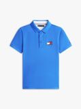 Blue Tricou Polo Cu Croiala Regular Si Steag  Baieti
