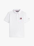White Regular Fit Wavy Flag Polo Shirt  Boys