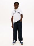 Alb Tricou Polo Cu Croiaa Regular Si Textura  Baieti