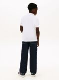 Alb Tricou Polo Cu Croiaa Regular Si Textura  Baieti