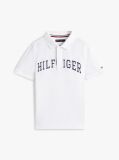 Alb Tricou Polo Cu Croiaa Regular Si Textura  Baieti