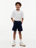 Blue Essential Pantaloni Scurti Chino Loose Cu Curea Signature  Baieti