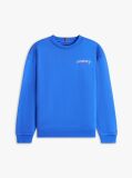 Blue Hanorac Cu Guler Rotund Si Broderie Cu Logo  Baieti