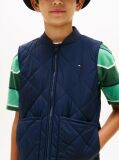 Blue Lightweight Diamond Quilted Gilet  Boys