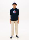 Blue Tricou Cu Logo Smiley Si Steag  Baieti