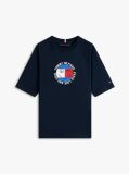 Blue Tricou Cu Logo Smiley Si Steag  Baieti