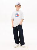 Gri Tricou Cu Logo Smiley Si Steag  Baieti