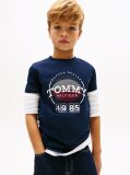 Blue Tricou Cu Imprimeu Grafic De Baschet  Baieti