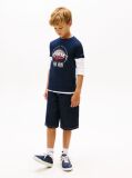 Blue Tricou Cu Imprimeu Grafic De Baschet  Baieti