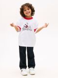 Alb Tricou Din Jersey Cu Imprimeu Cu Steag  Baieti