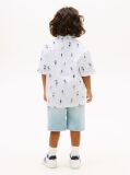 Multi Print Ithaca Stripe Short Sleeve Oxford Shirt  Boys